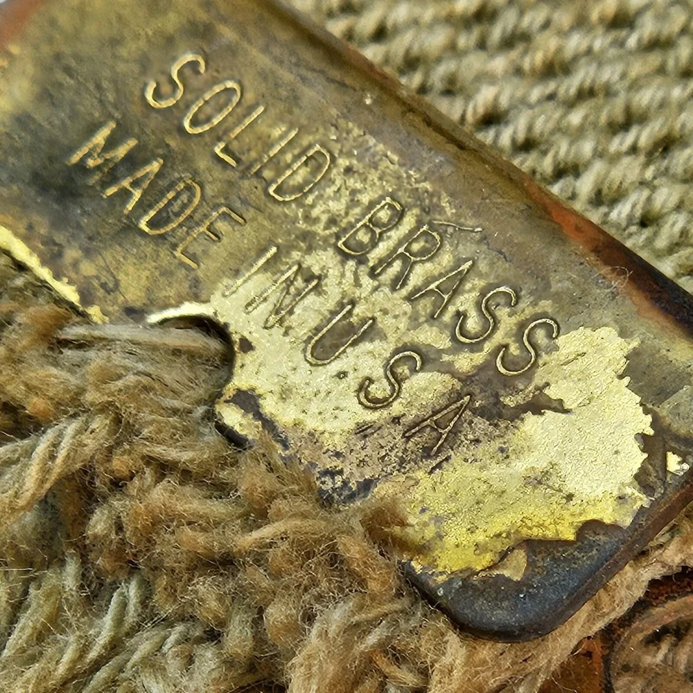 Boy Scout Of America‎  BSA tan belt 1950-60s anchor mark brass buckle